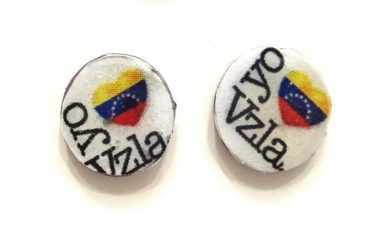 Zarcillos Venezuela Diseño Tricolor Venezolanos 
