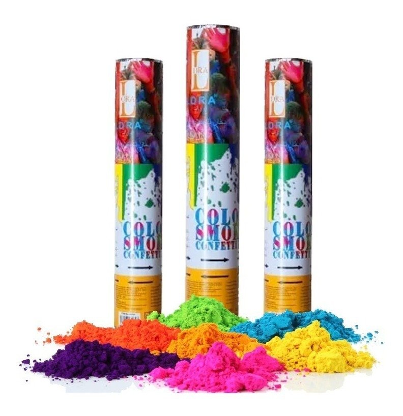 Fiesta Tubo Lanza 40 Popper Confetti Hora Loca Colores Neon Cañón