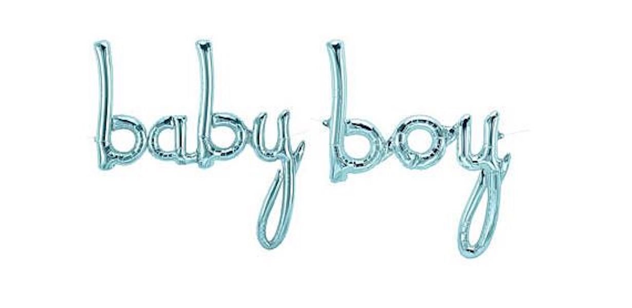 Globos Metalizado Baby Boy Shower 65cm Revelacion Sexo 